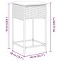 Preview: Garten-Barhocker mit Kissen 2 Stk. Grau Poly Rattan