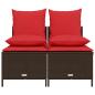 Preview: 4-teiliges Gartensofa-Set mit Kissen, braun, Polyrattan