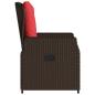 Preview: Liegende Gartenstühle 2 Stk. Braun Poly Rattan