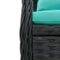 Preview: Liegende Gartenstühle 2 Stk. Schwarz Poly Rattan