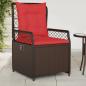 Preview: ARDEBO.de - Liegende Gartenstühle 2 Stk. Braun Poly Rattan