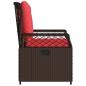 Preview: Liegende Gartenstühle 2 Stk. Braun Poly Rattan