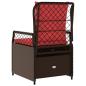 Preview: Liegende Gartenstühle 2 Stk. Braun Poly Rattan