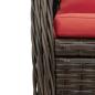 Preview: Liegende Gartenstühle 2 Stk. Braun Poly Rattan