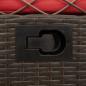 Preview: Liegende Gartenstühle 2 Stk. Braun Poly Rattan