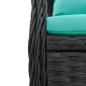 Preview: Liegende Gartenstühle 2 Stk. Schwarz Poly Rattan