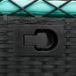 Preview: Liegende Gartenstühle 2 Stk. Schwarz Poly Rattan