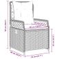 Preview: Liegende Gartenstühle 2 Stk. Schwarz Poly Rattan