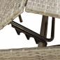 Preview: Sonnenliege mit Kissen Grau Poly Rattan