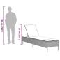 Preview: Sonnenliege mit Kissen Schwarz Poly Rattan