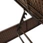 Preview: Sonnenliege mit Tisch und Kissen Braun Poly Rattan