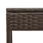 Preview: Sonnenliege mit Tisch und Kissen Braun Poly Rattan