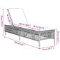 Preview: Sonnenliege mit Kissen Schwarz Poly Rattan