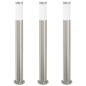 Preview: Pollerleuchten 3er 80 cm Edelstahl IP44
