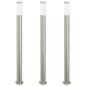 Preview: Pollerleuchten 3er 110 cm Edelstahl IP44