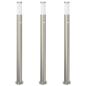 Preview: Pollerleuchten mit Sensor 3er 110 cm Edelstahl IP44
