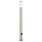 Preview: ARDEBO.de - Pollerleuchte mit Sensor und Steckdose 110 cm Edelstahl IP44