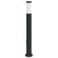 Preview: ARDEBO.de - Pollerleuchte mit Sensor&Steckdose 80 cm Edelstahl IP44