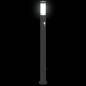 Preview: Pollerleuchte mit Sensor und Steckdose 110 cm Edelstahl IP44