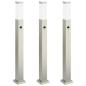 Preview: Pollerleuchten mit Sensor 3 Stk. 80 cm Edelstahl IP44