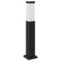 Preview: Pollerleuchte mit Sensor und Steckdose 50 cm Schwarz IP44
