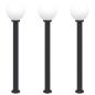 Preview: Pollerleuchten 3 Stk. 120 cm Schwarz IP44