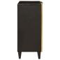 Preview: Sideboard Schwarz und Gold 60 x 33 x 75 cm massives Mangoholz