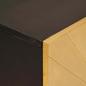 Preview: Sideboard Schwarz und Gold 60 x 33 x 75 cm massives Mangoholz