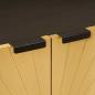 Preview: Sideboard Schwarz und Gold 60 x 33 x 75 cm massives Mangoholz
