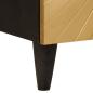 Preview: Sideboard Schwarz und Gold 40 x 33 x 75 cm massives Mangoholz