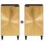 Preview: Sideboard Schwarz und Gold 40 x 33 x 75 cm massives Mangoholz