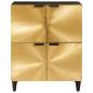 Preview: Beistellschrank mit Speicher Schwarz und Gold 60 x 33.5 x 75 cm