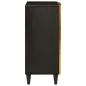 Preview: Beistellschrank mit Speicher Schwarz und Gold 60 x 33.5 x 75 cm