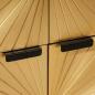 Preview: Beistellschrank mit Speicher Schwarz und Gold 60 x 33.5 x 75 cm