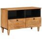 Preview: ARDEBO.de - TV-Schränk Hellbraun 70 x 33 x 46 cm massives Mangoholz
