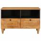 Preview: TV-Schränk Hellbraun 70 x 33 x 46 cm massives Mangoholz