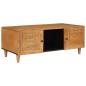 Preview: ARDEBO.de - Couchtisch Hellbraun 100 x 54 x 40 cm massives Mangoholz