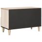 Preview: TV-Schränk mit Regal Weiß 70 x 33 x 46 cm massives Mangoholz