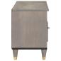 Preview: TV-Schränk Grau und Gold 80 x 33.5 x 46 cm Massivholz Mango