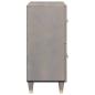 Preview: Sideboard Grau und Gold 60 x 33 x 75 cm Massivholz Mango
