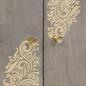 Preview: Sideboard Grau und Gold 60 x 33 x 75 cm Massivholz Mango