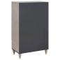 Preview: Hochboard Grau und Gold 60 x 33.5 x 100 cm Massivholz Mango
