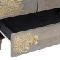 Preview: Hochboard Grau und Gold 60 x 33.5 x 100 cm Massivholz Mango