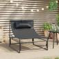 Preview: ARDEBO.de - Gartenliege Anthrazit 87x74x73 cm Stahl und Textilene