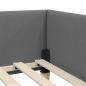 Preview: Eckbettgestell Dunkelgrau 90 x 190 cm Stoff und Werkstoffholz
