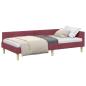 Preview: Eckbettgestell Weinrot 90 x 190 cm Stoff und Werkstoffholz