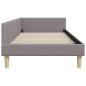 Preview: Eckbettgestell Taupe 90 x 190 cm Stoff und Werkstoffholz