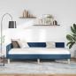 Preview: Eckbettgestell Blau 90 x 190 cm Stoff und Werkstoffholz