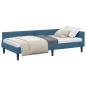 Preview: Eckbettgestell Blau 80 x 200 cm Samt und Engineered Holz