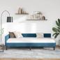Preview: Eckbettgestell Blau 80 x 200 cm Samt und Engineered Holz